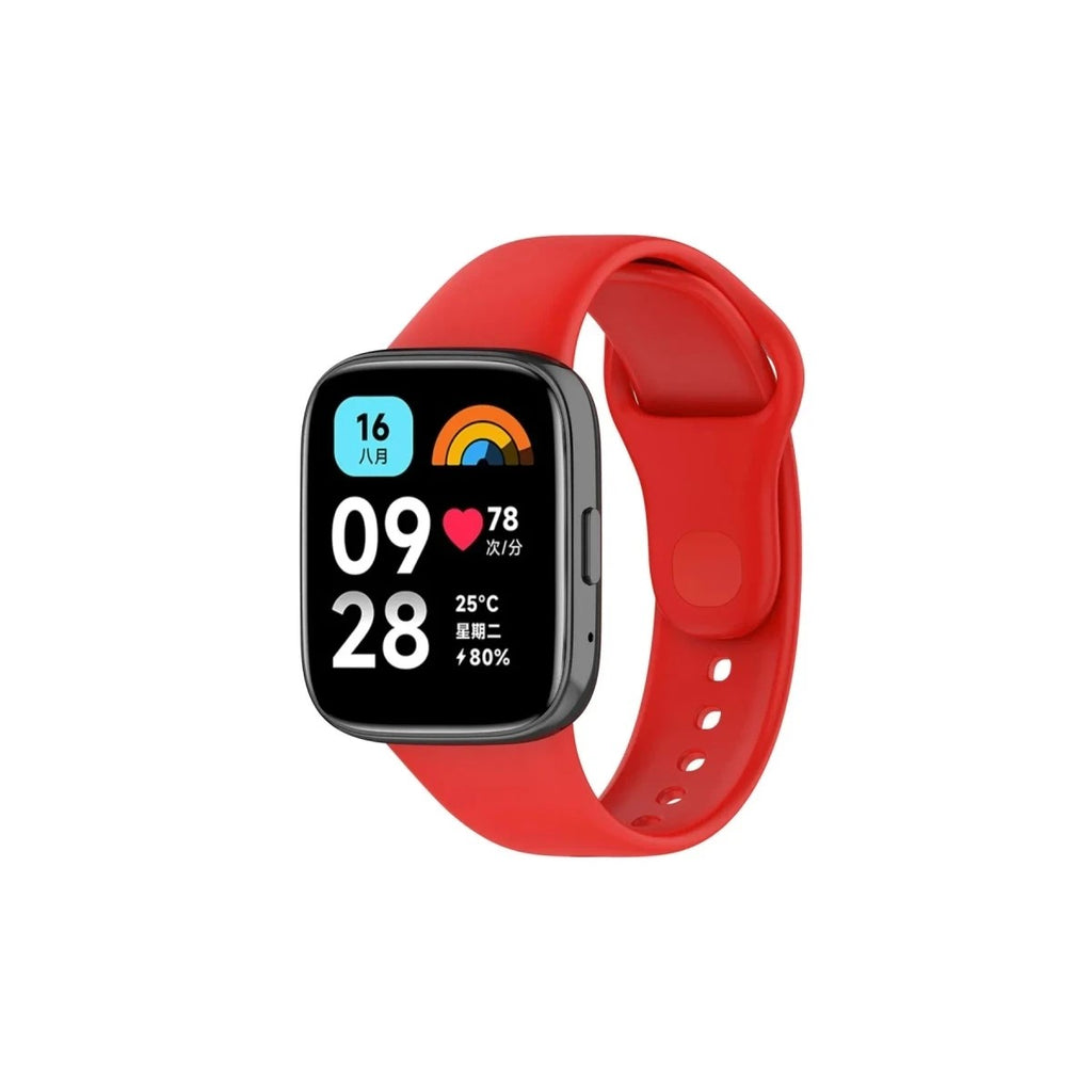 Mey İthalat® Redmi Watch 3 Active Klasik Kordon - Kırmızı