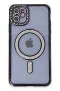 Mey İthalat® iPhone 11 Kılıf Joke Simli Magneticsafe Kılıf - Siyah