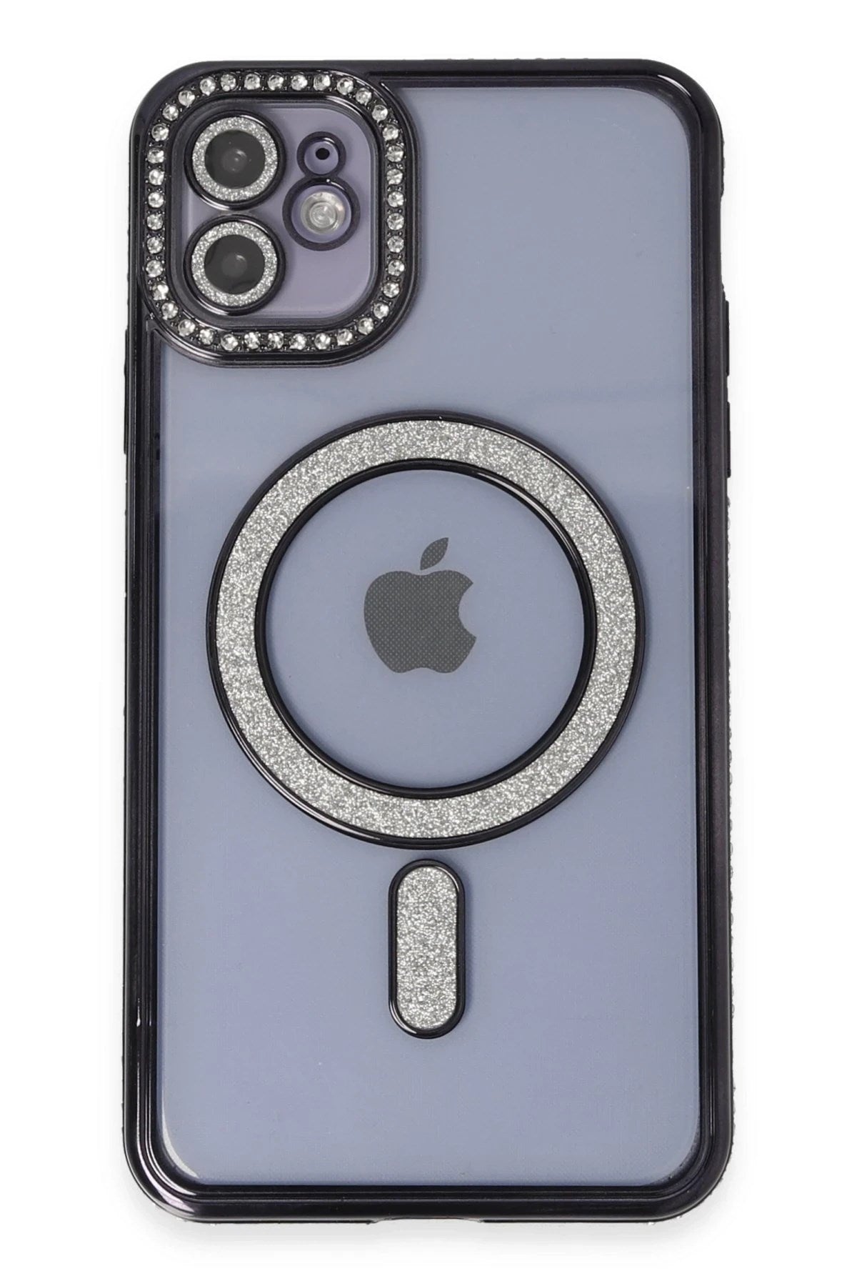 Mey İthalat® iPhone 11 Kılıf Joke Simli Magneticsafe Kılıf - Siyah