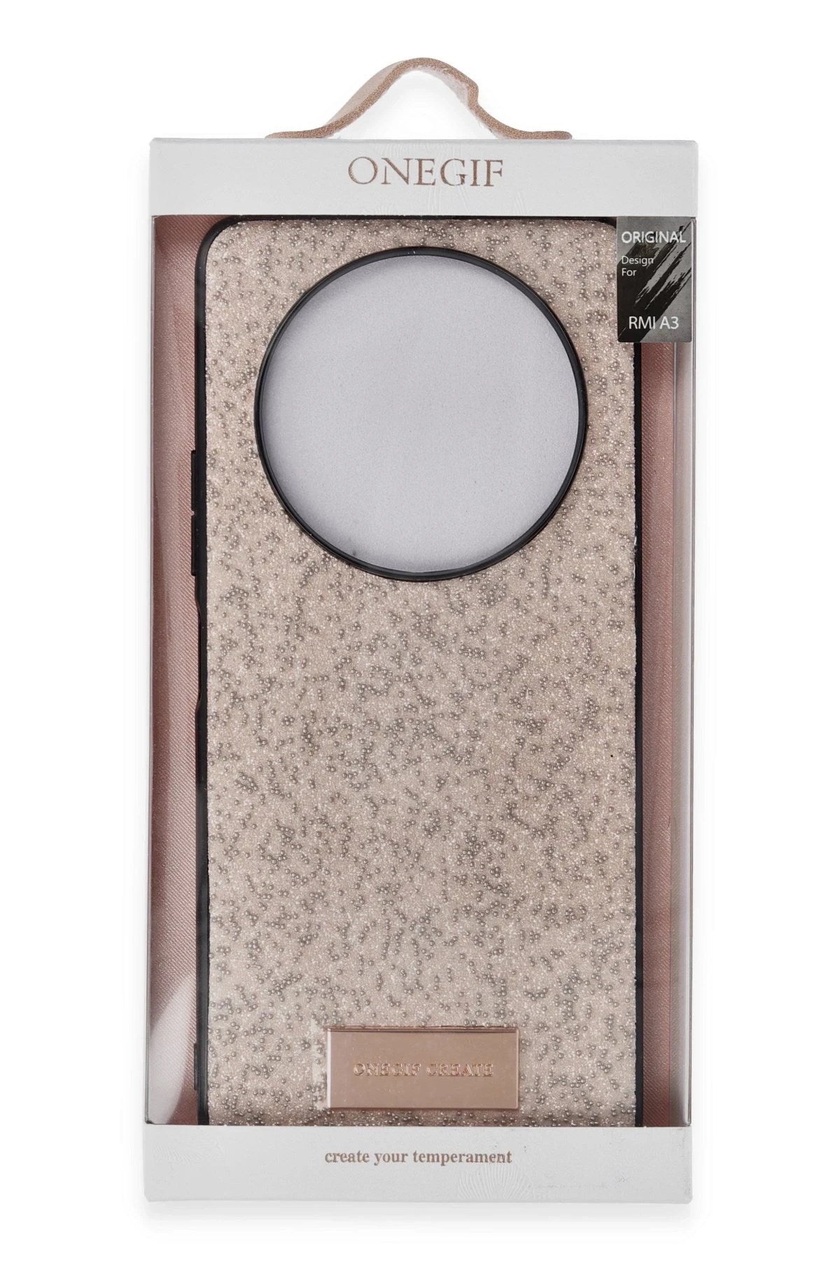 Mey İthalat® Redmi A3 4G Bright Simli Kapak - Gold