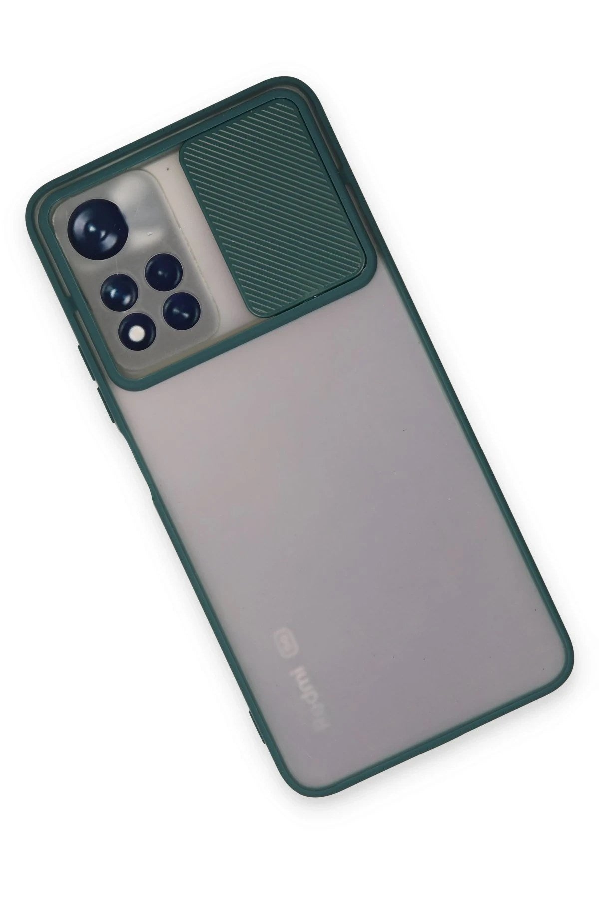 Mey İthalat® Redmi Note 11T Kılıf Palm Buzlu Kamera Sürgülü Silikon - Yeşil