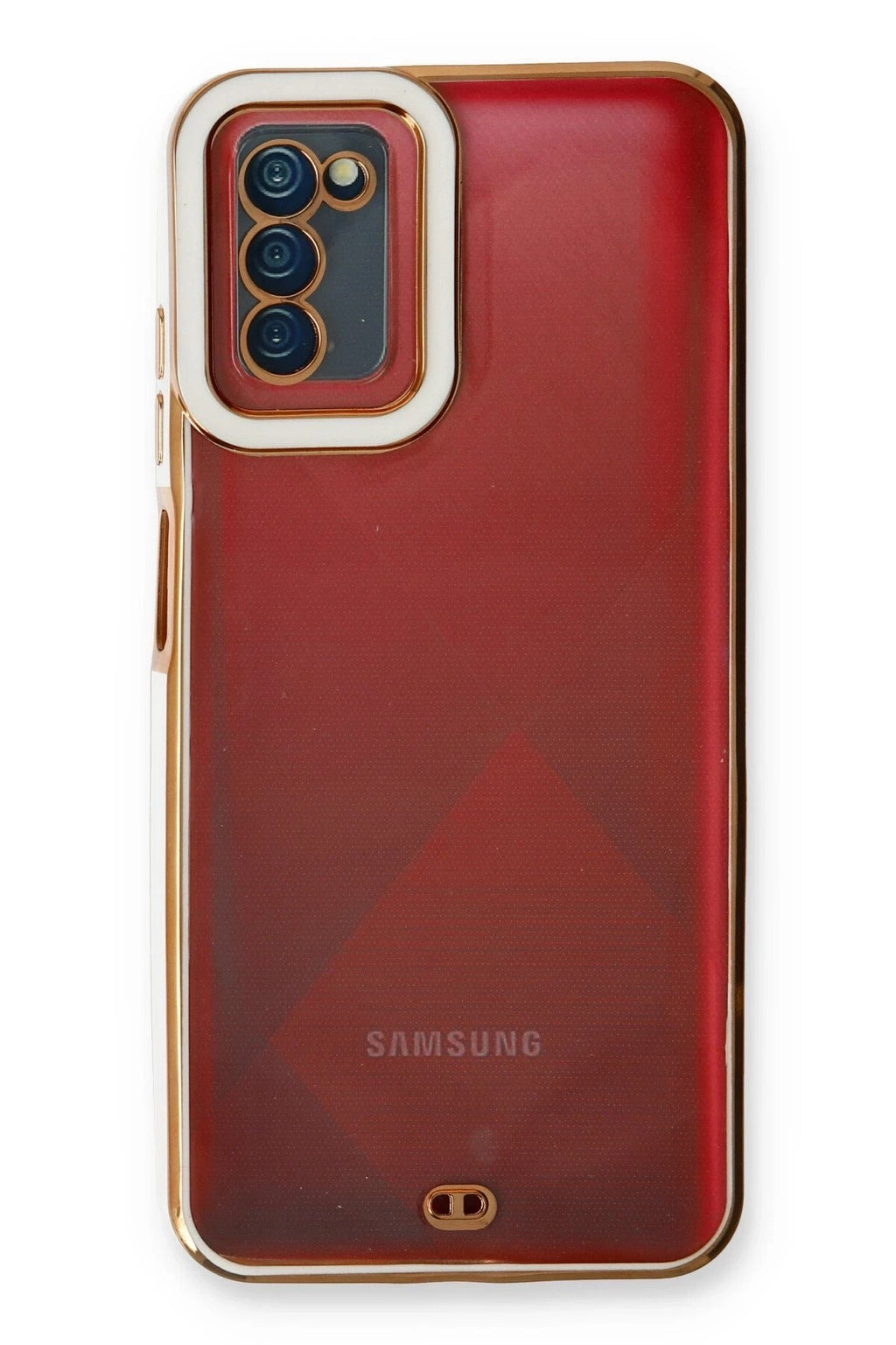 Mey İthalat® Samsung Galaxy A03S Kılıf Liva Lens Silikon - Beyaz