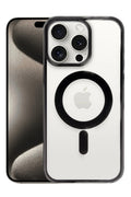 Mey İthalat® iPhone 15 Pro Kılıf Erozi Magsafe Kapak - Siyah
