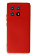 Mey İthalat® Poco X6 Pro Kılıf Nano içi Kadife Silikon - Kırmızı