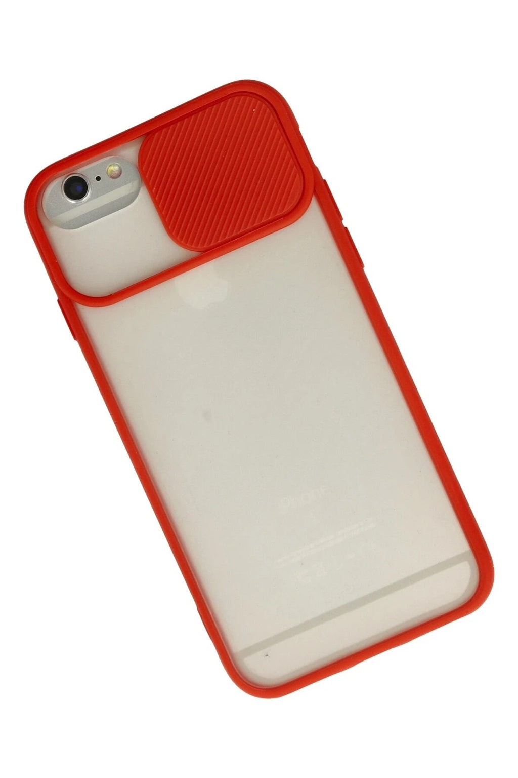 Mey İthalat® iPhone 6 Kılıf Palm Buzlu Kamera Sürgülü Silikon - Kırmızı