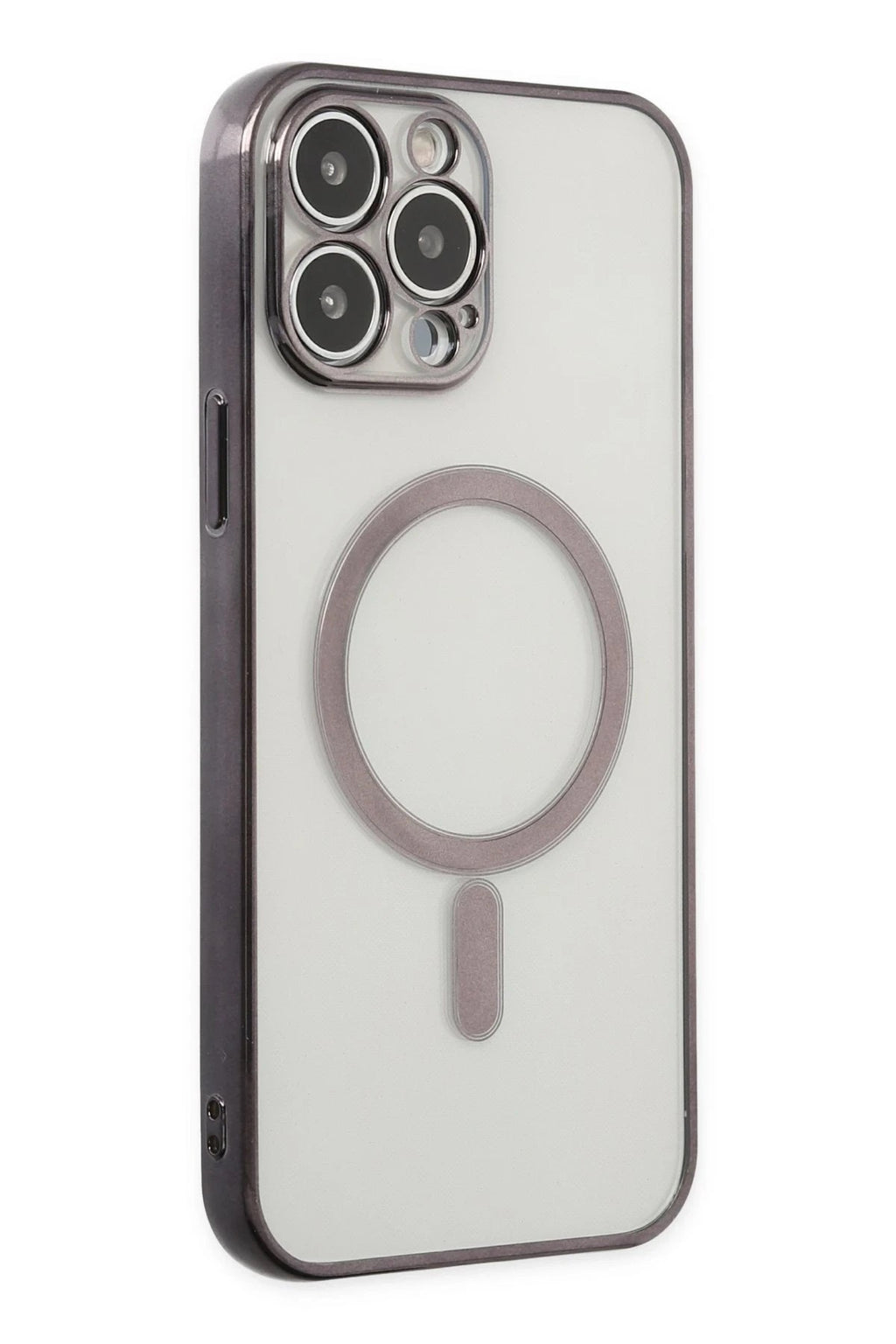Mey İthalat® iPhone 14 Pro Kılıf Magneticsafe Lazer Silikon - Siyah