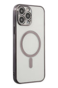 Mey İthalat® iPhone 14 Pro Kılıf Magneticsafe Lazer Silikon - Siyah