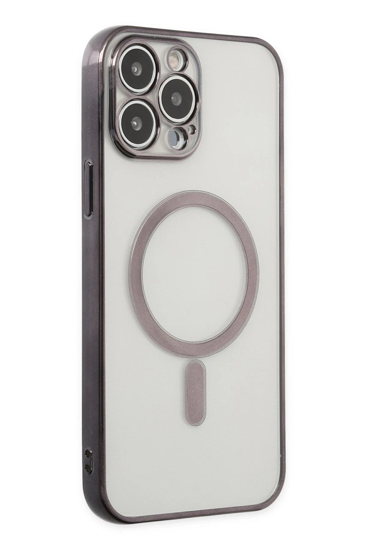 Mey İthalat® iPhone 14 Pro Kılıf Magneticsafe Lazer Silikon - Siyah
