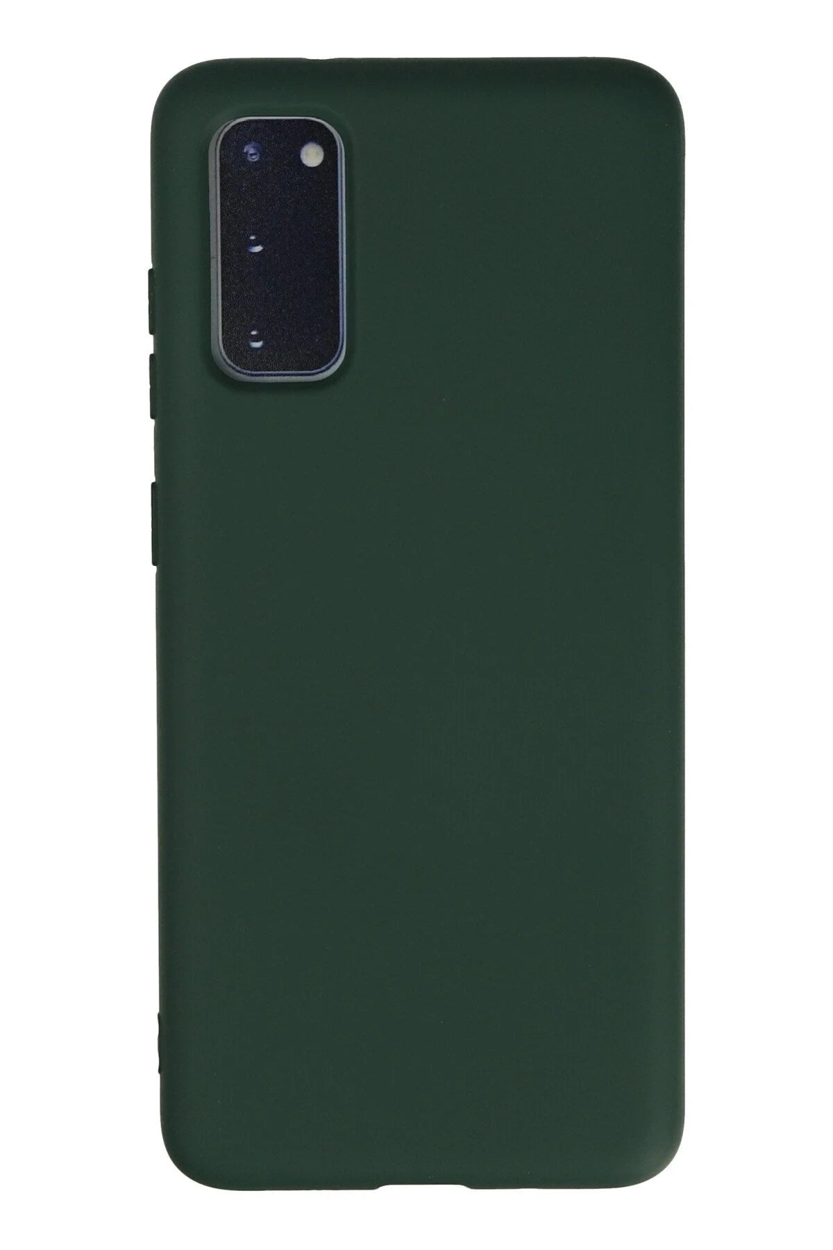 Mey İthalat® Samsung Galaxy S20 Kılıf Nano içi Kadife Silikon - Koyu Yeşil
