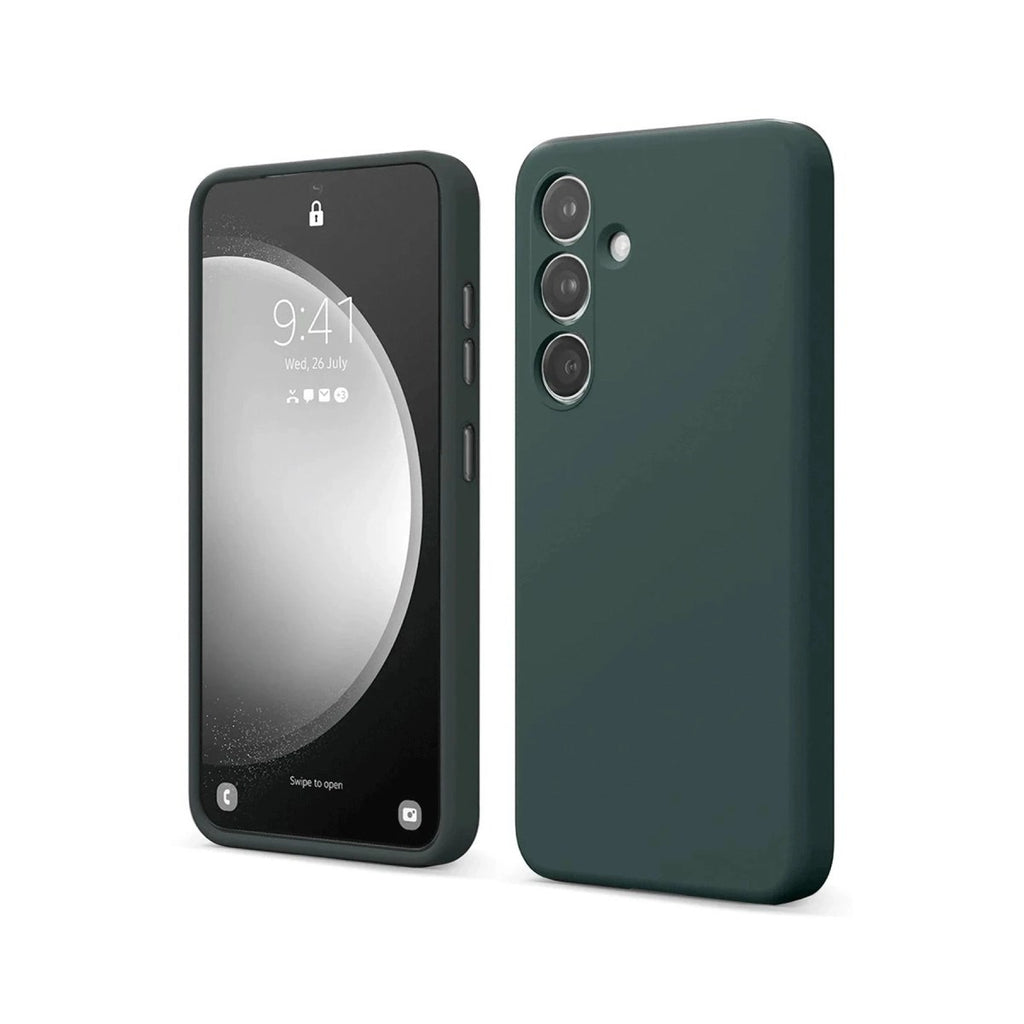 Mey İthalat® Samsung Galaxy S24 FE Kılıf First Silikon - Koyu Yeşil