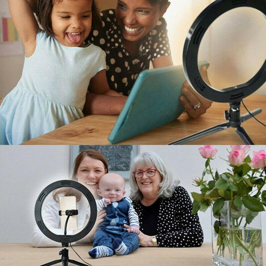 8inç 20cm Youtube Instagram Tiktok Selfie Stüdyo Video Fotoğraf Ring Light Tripod Led Halk