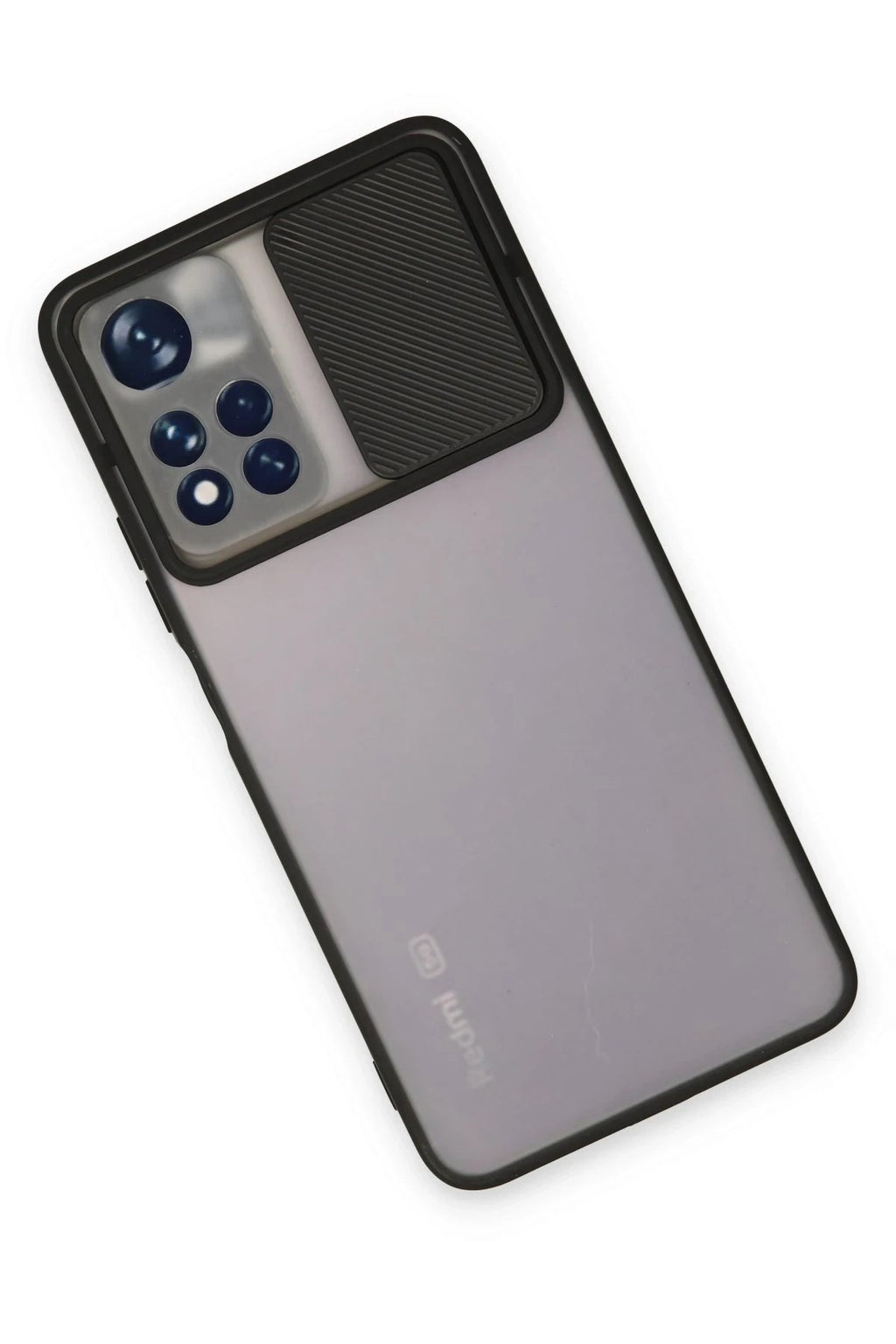 Mey İthalat® Redmi Note 11T Kılıf Palm Buzlu Kamera Sürgülü Silikon - Siyah