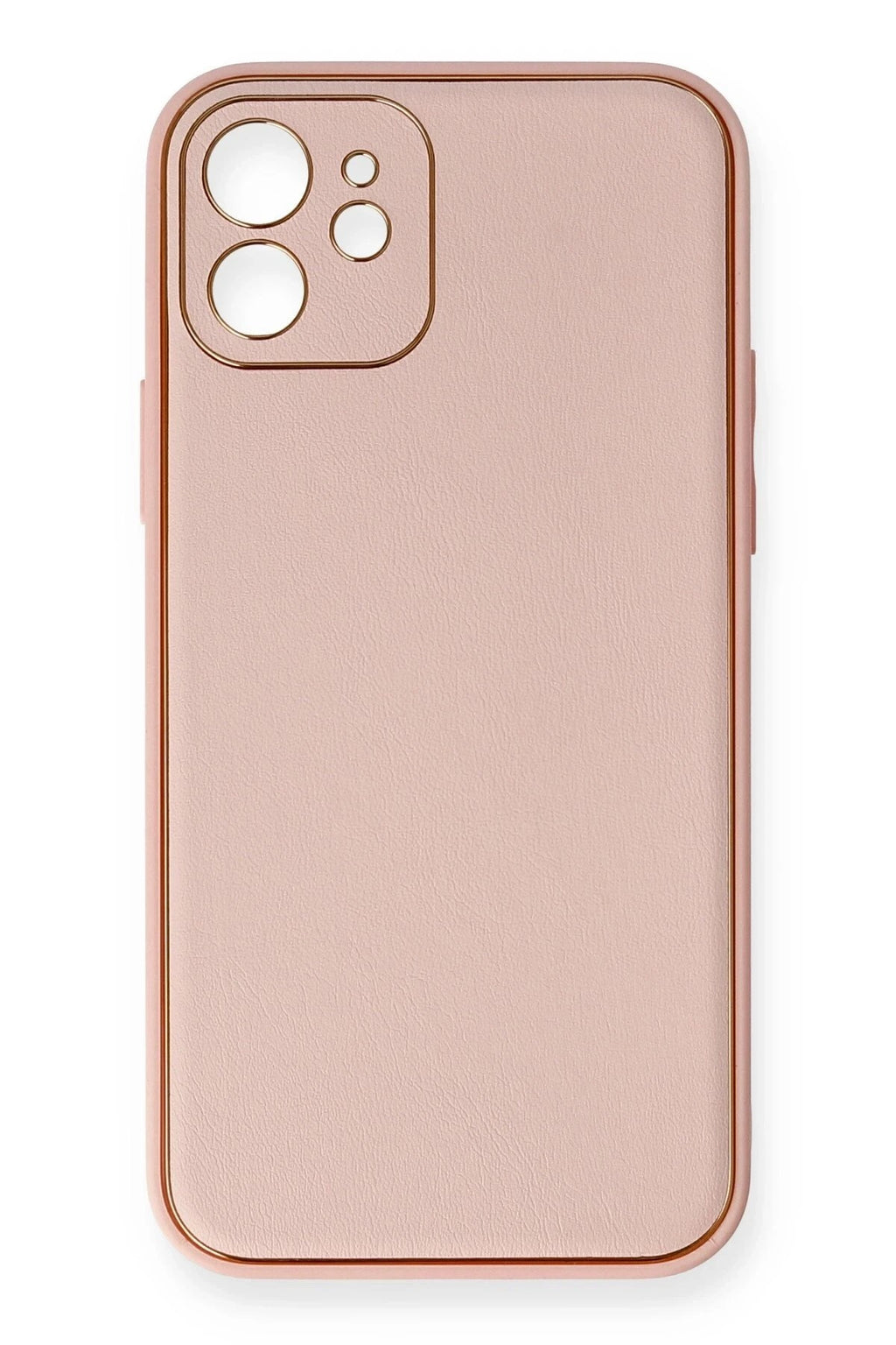 Mey İthalat® iPhone 12 Kılıf Coco Deri Silikon Kapak - Pembe