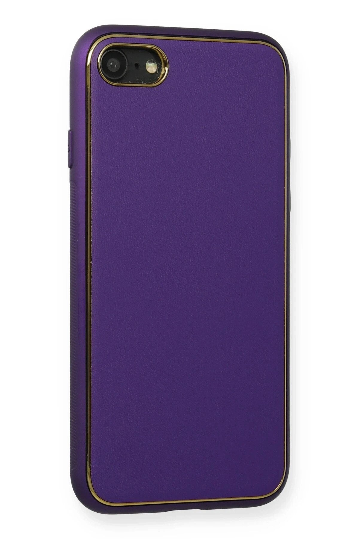 Mey İthalat® iPhone 7 Kılıf Coco Deri Silikon Kapak - Mor