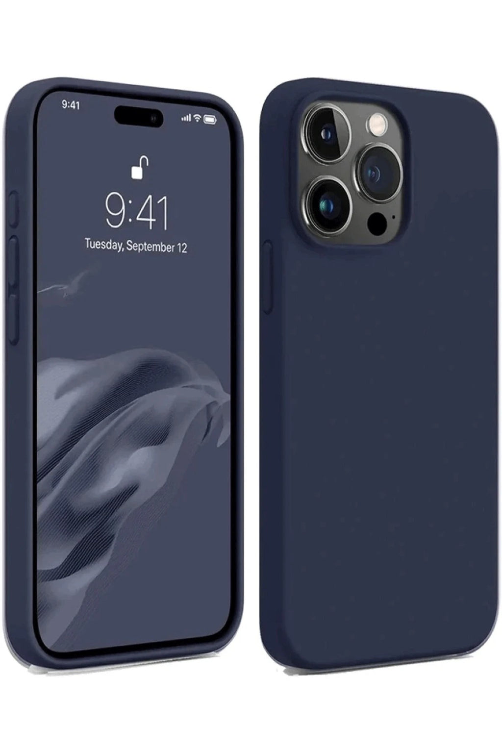 Mey İthalat® iPhone 15 Pro Kılıf First Silikon - Lacivert