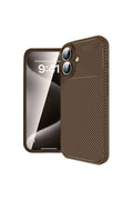 Mey İthalat® iPhone 16 Kılıf Auto Focus Karbon Kapak - Kahverengi