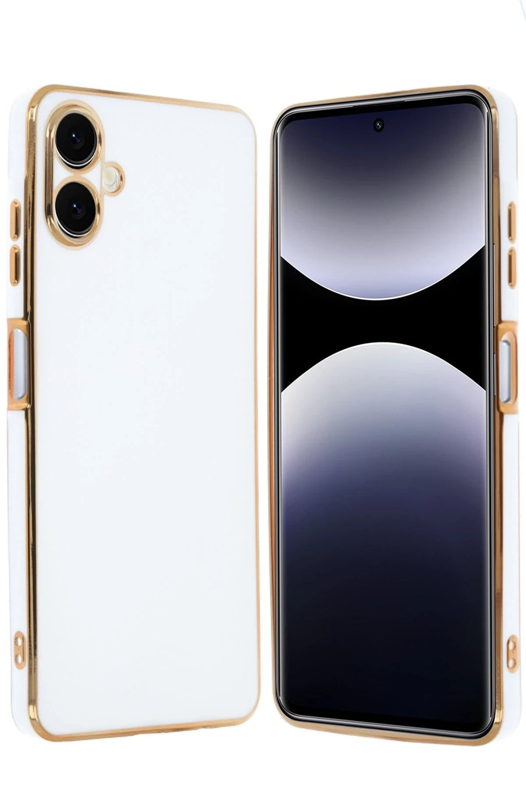 Mey İthalat® Samsung Galaxy A06 Kılıf Volet Silikon - Beyaz
