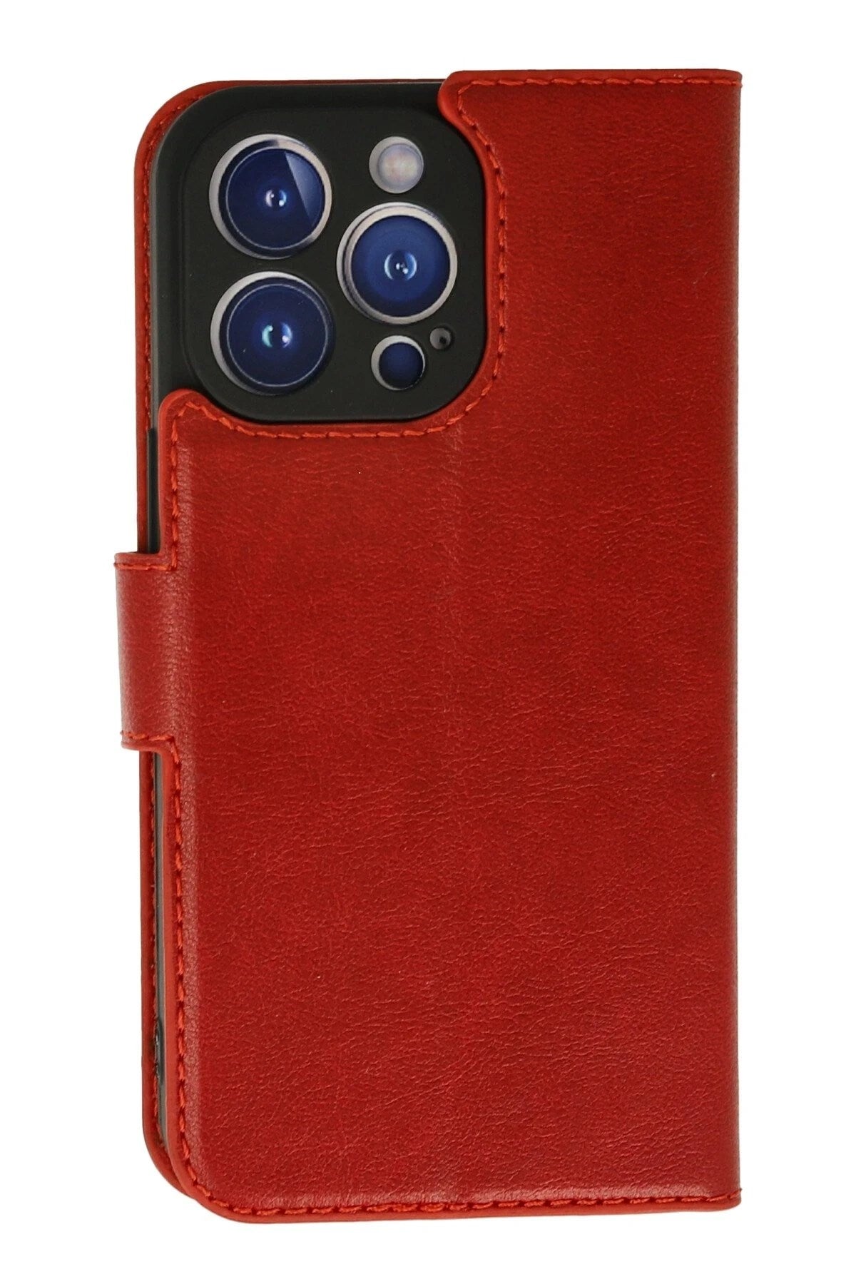 Mey İthalat® iPhone 13 Pro Max Kılıf Trend S Plus Kapaklı Kılıf - Kırmızı