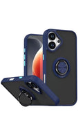 Mey İthalat® iPhone 17 Montreal Yüzüklü Silikon Kapak - Lacivert