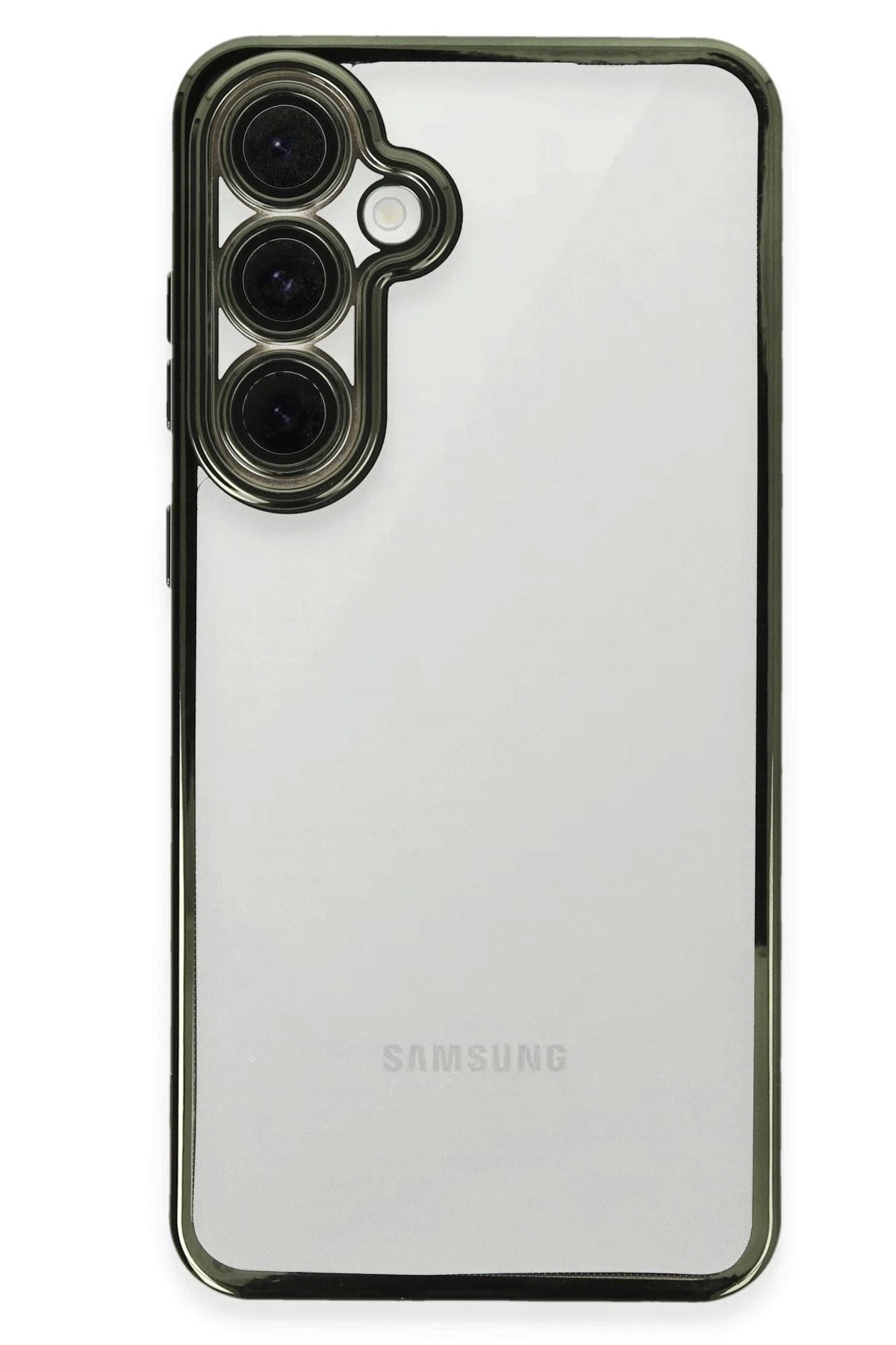 Mey İthalat® Samsung Galaxy S24 FE Kılıf Lensli Silikon - Yeşil