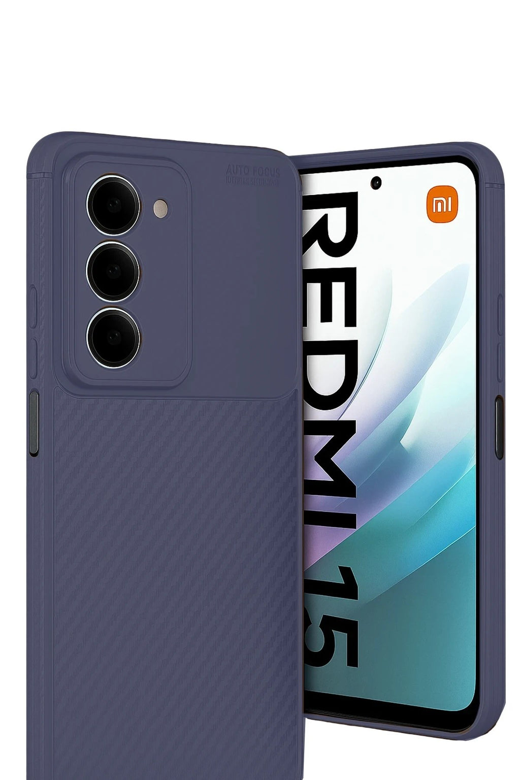 Mey İthalat® Redmi 15 4G Auto Focus Karbon Kapak - Lacivert