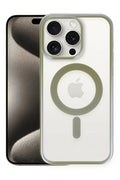 Mey İthalat® iPhone 15 Pro Max Kılıf Erozi Magsafe Kapak - Gri