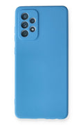 Mey İthalat® Samsung Galaxy A72 Kılıf Nano içi Kadife Silikon - Mavi