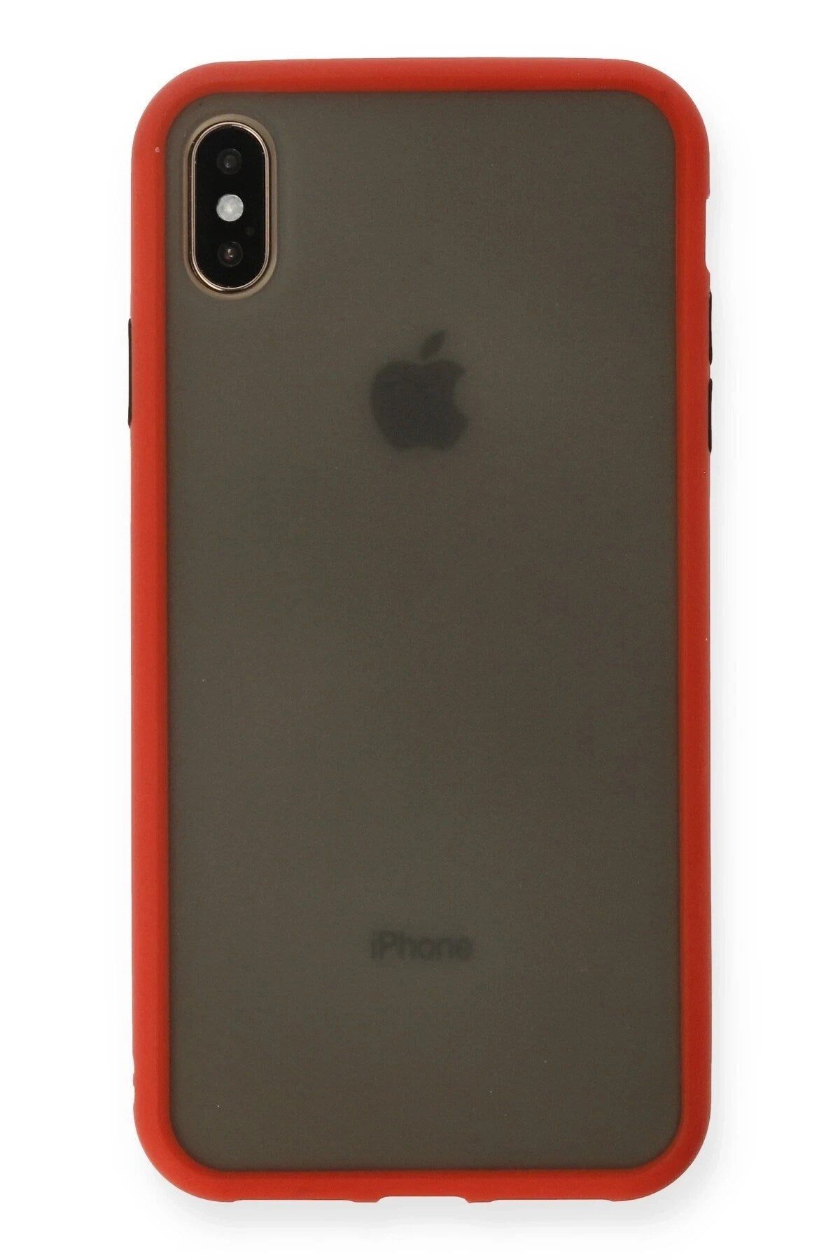Mey İthalat® iPhone XS Max Kılıf Montreal Silikon Kapak - Kırmızı