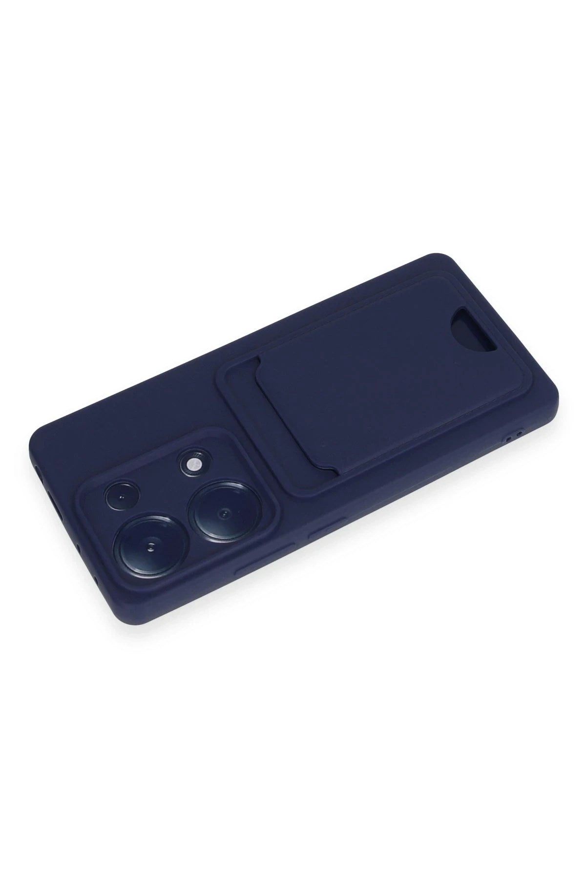 Mey İthalat® Redmi Note 13 Pro 4G Kılıf Kelvin Kartvizitli Silikon - Lacivert
