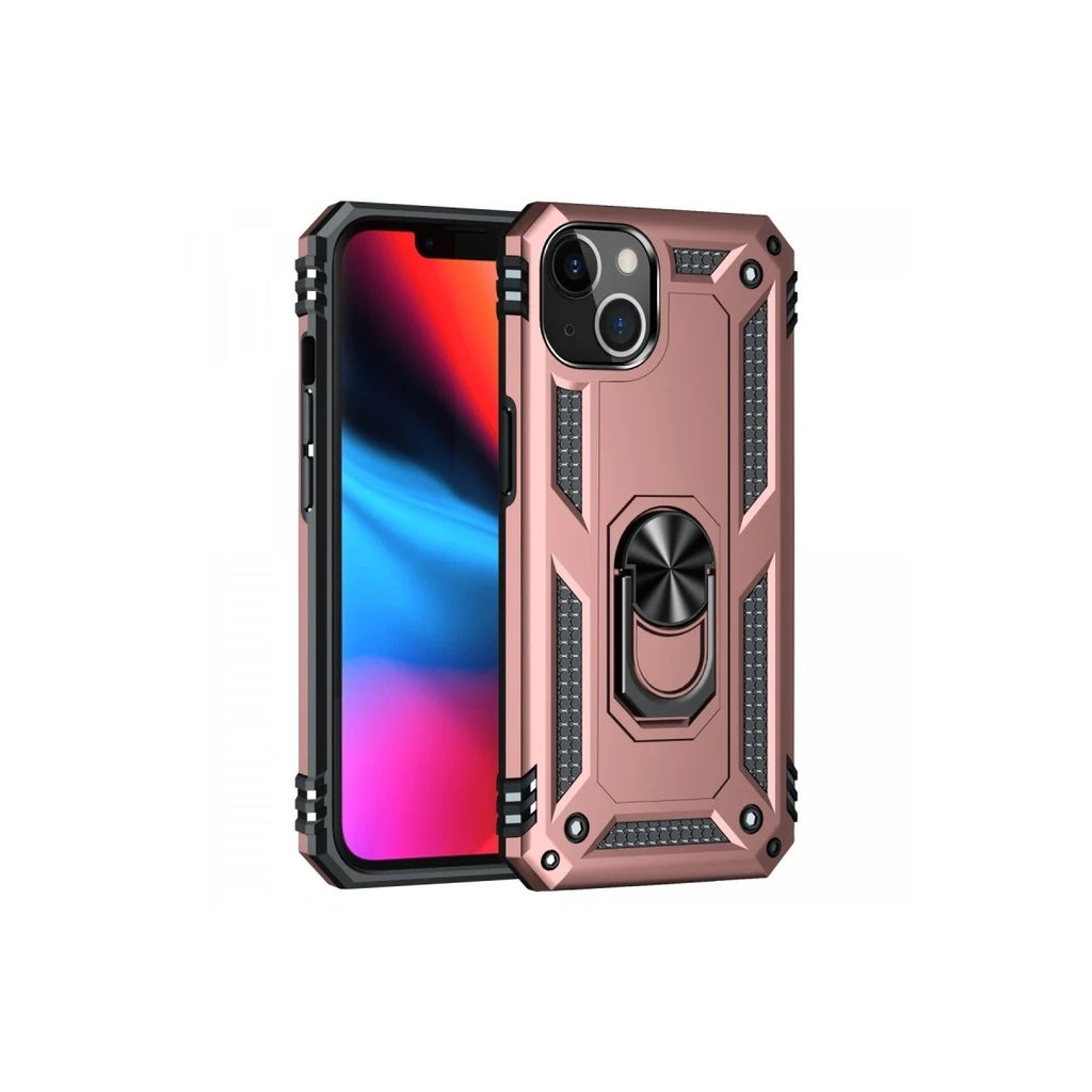 Mey İthalat® iPhone 14 Plus Kılıf Sofya Yüzüklü Silikon Kapak - Rose