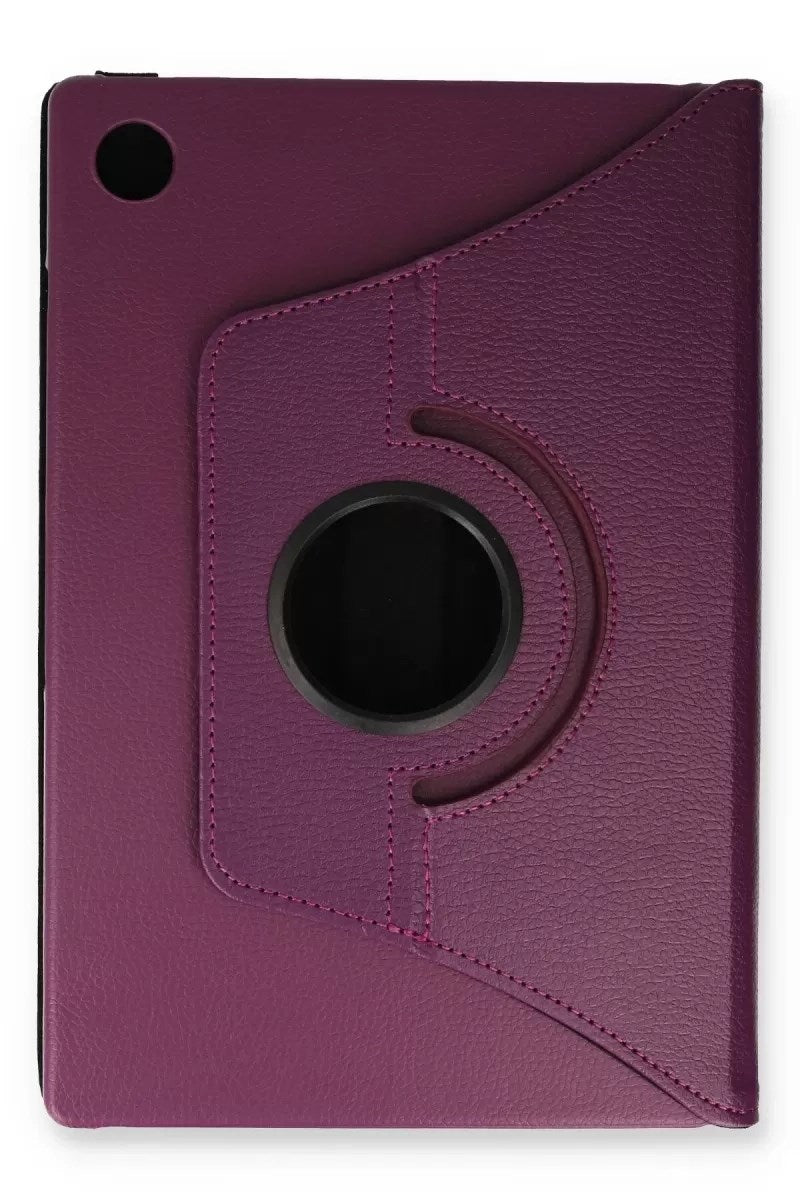 Mey İthalat® Samsung Galaxy Tab A9 Plus Kılıf 360 Tablet Deri Kılıf - Mürdüm
