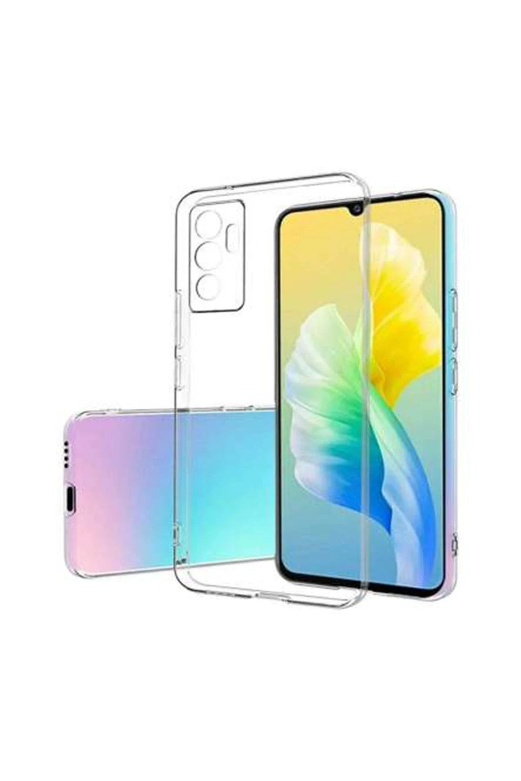 Mey İthalat® Vivo V23 5G Kılıf Lüx Şeffaf Silikon