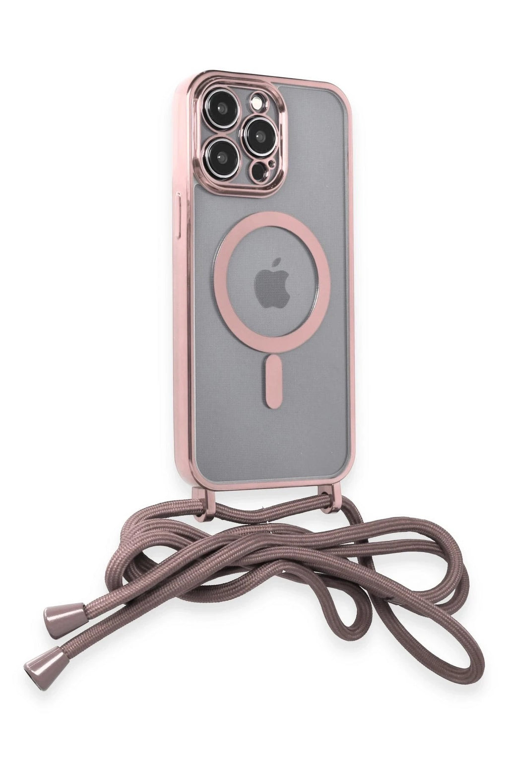 Mey İthalat® iPhone 13 Pro Kılıf Divo Lazer Askılı Magsafe Kapak - Pembe
