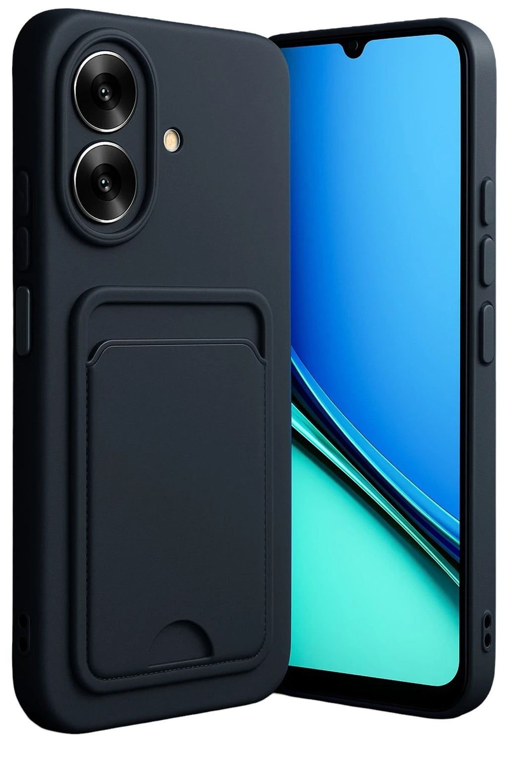 Mey İthalat® Realme Note 60 Kelvin Kartvizitli Silikon - Siyah