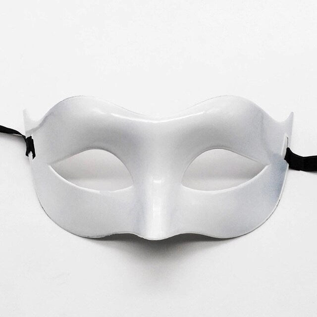 Mey İthalat® Beyaz Renk Masquerade Kostüm Partisi Venedik Balo Maskesi