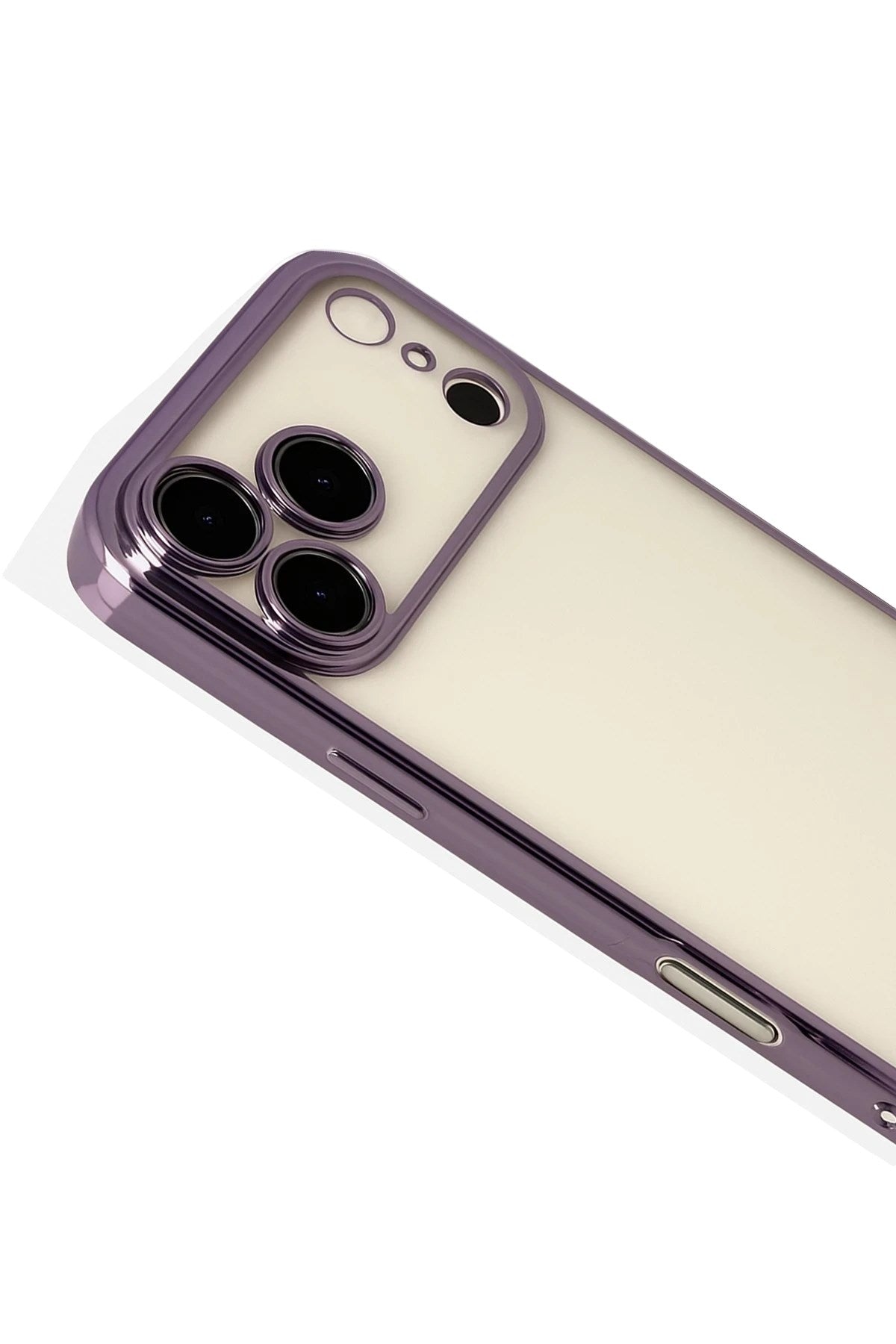 Mey İthalat® iPhone 17 Pro Max Lensli Silikon - Mor