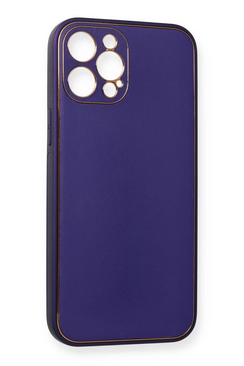 Mey İthalat® iPhone 12 Pro Kılıf Coco Deri Silikon Kapak - Mor