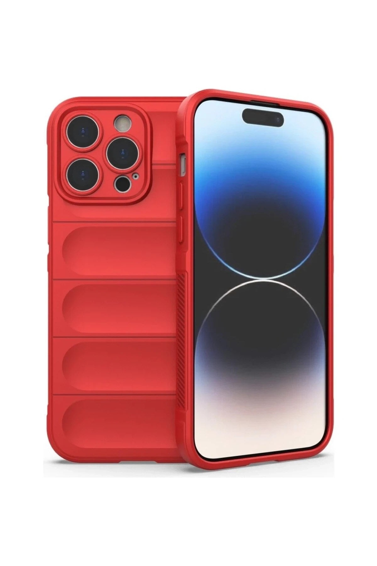Mey İthalat® iPhone 16 Pro Max Kılıf Optimum Silikon - Kırmızı