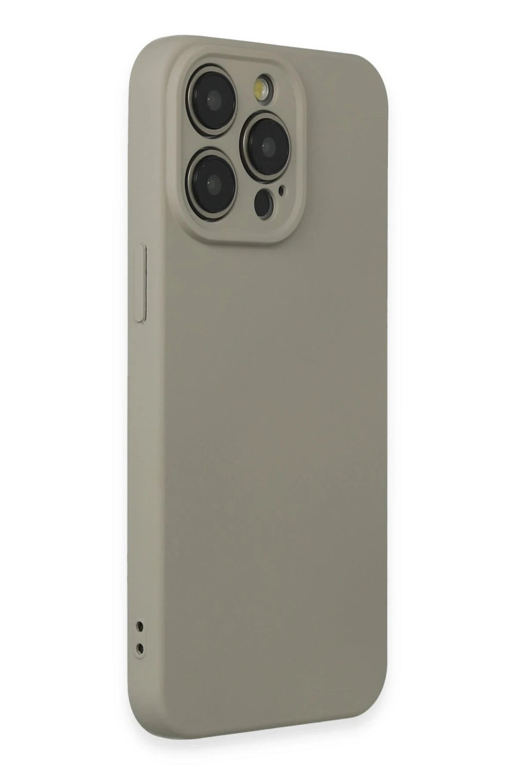 Mey İthalat® iPhone 15 Pro Max Kılıf Nano içi Kadife Silikon - Beyaz Titanyum