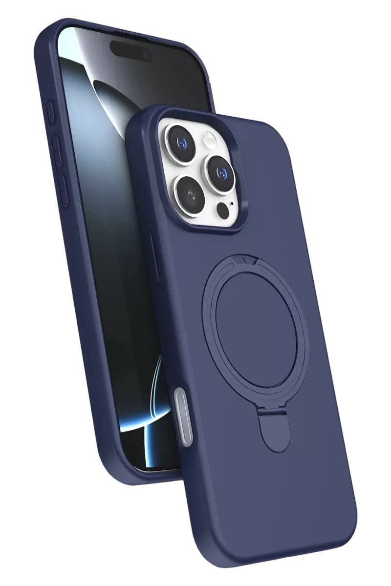 Mey İthalat® iPhone 16 Pro Max Regal Magsafe Standlı Kapak - Lacivert