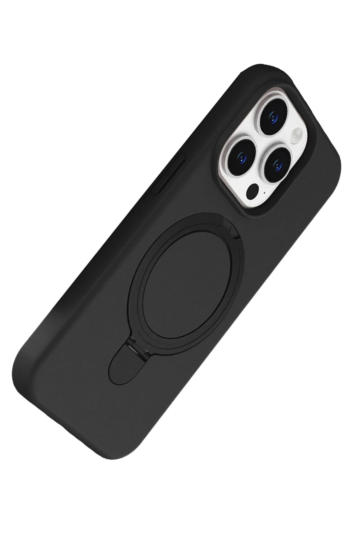 Mey İthalat® iPhone 14 Pro Max Regal Magsafe Standlı Kapak - Siyah