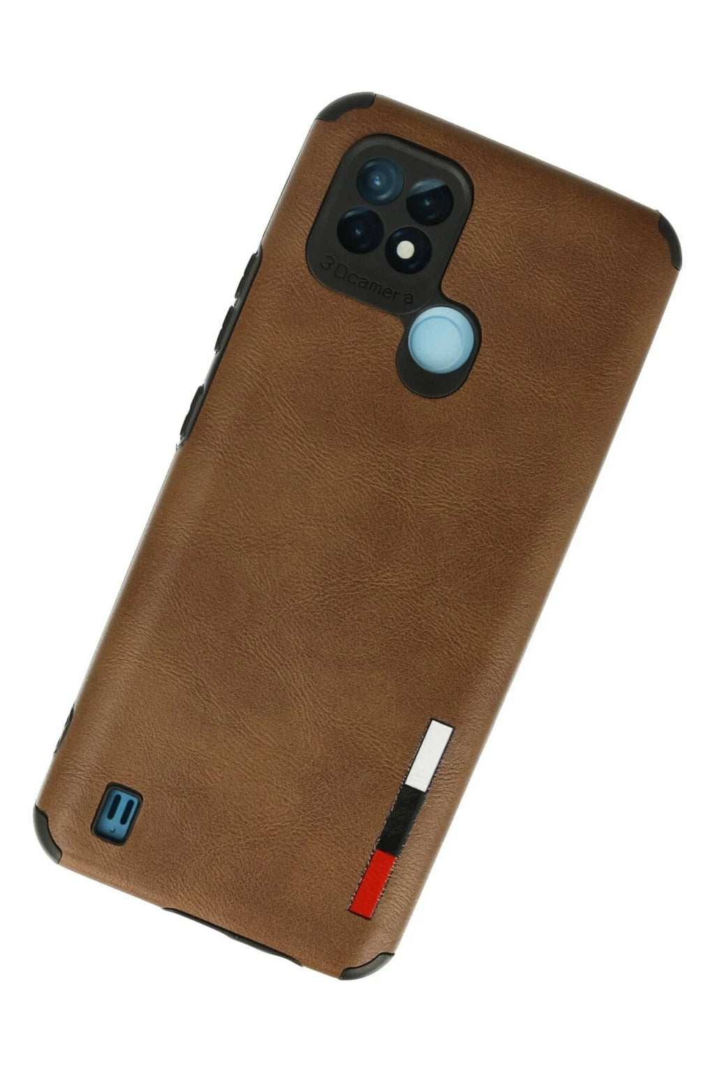 Mey İthalat® Realme C21 Kılıf Loop Deri Silikon - Kahverengi