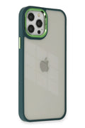 Mey İthalat® iPhone 12 Pro Max Kılıf Dora Kapak - Haki Yeşil