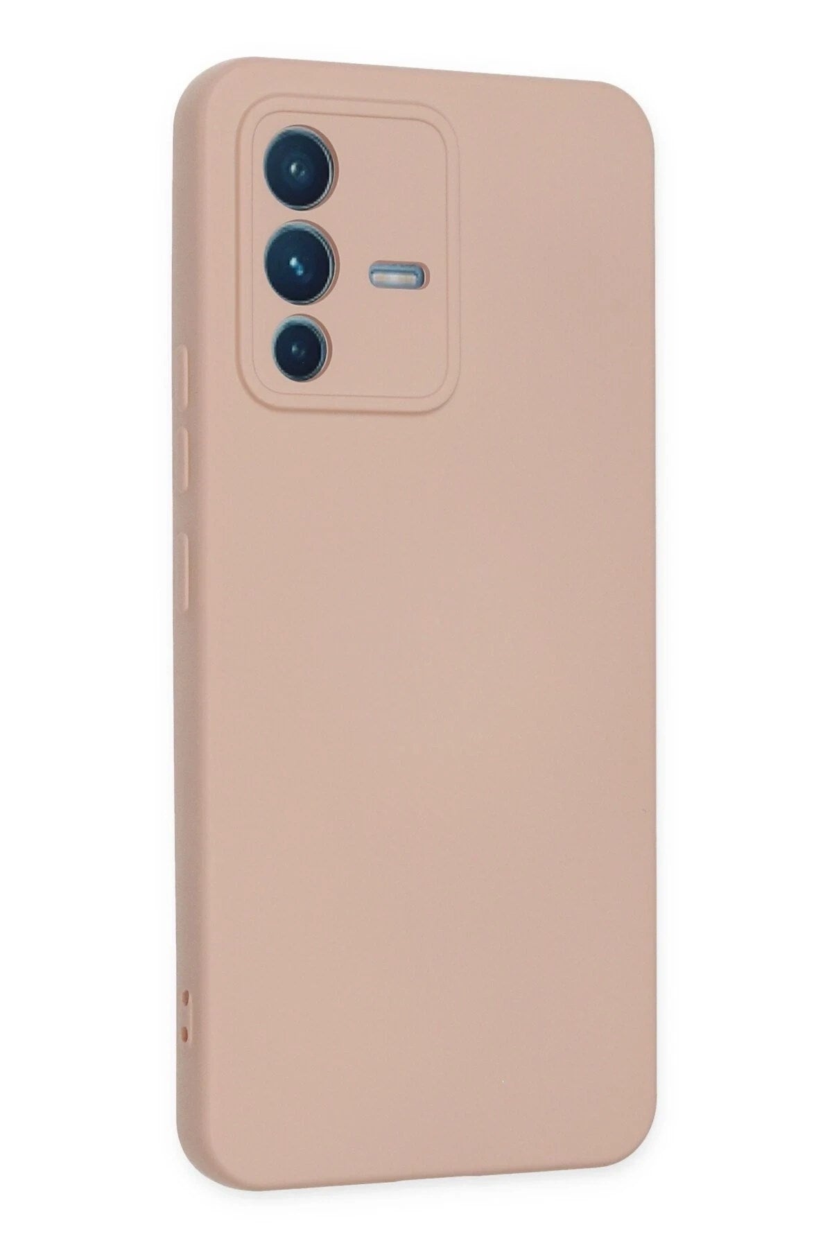 Mey İthalat® Vivo V23 5G Kılıf Nano içi Kadife Silikon - Pudra