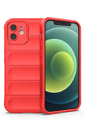 Mey İthalat® iPhone 12 Kılıf Optimum Silikon - Kırmızı