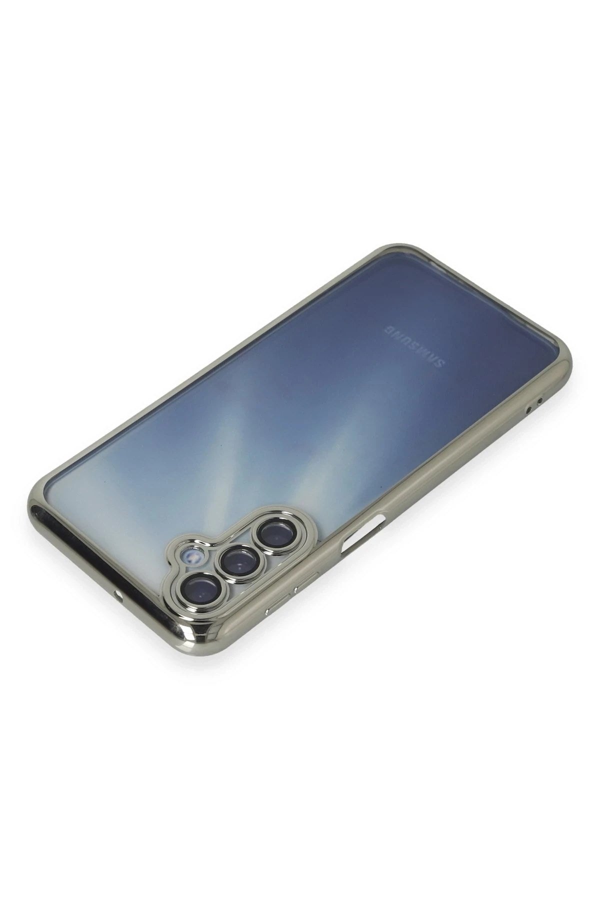 Mey İthalat® Samsung Galaxy A25 5G Kılıf Lensli Silikon - Gümüş