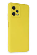 Mey İthalat® Redmi Note 12 5G Kılıf Nano içi Kadife Silikon - Sarı