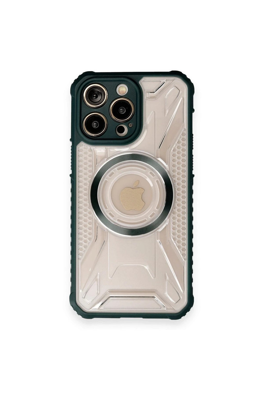 Mey İthalat® iPhone 12 Pro Kılıf Prag Magneticsafe Kapak - Koyu Yeşil