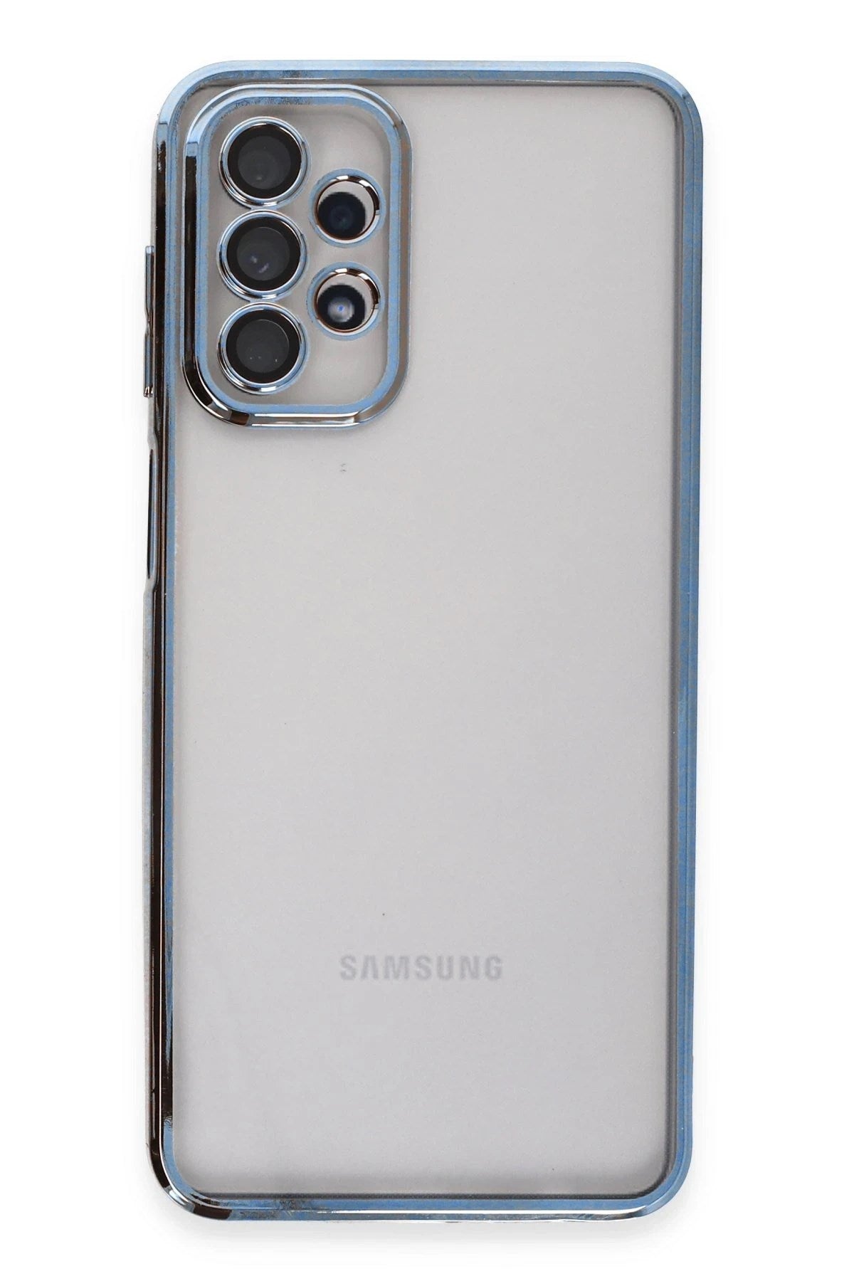 Mey İthalat® Samsung Galaxy A23 4G Kılıf Lensli Silikon - Açık Mavi