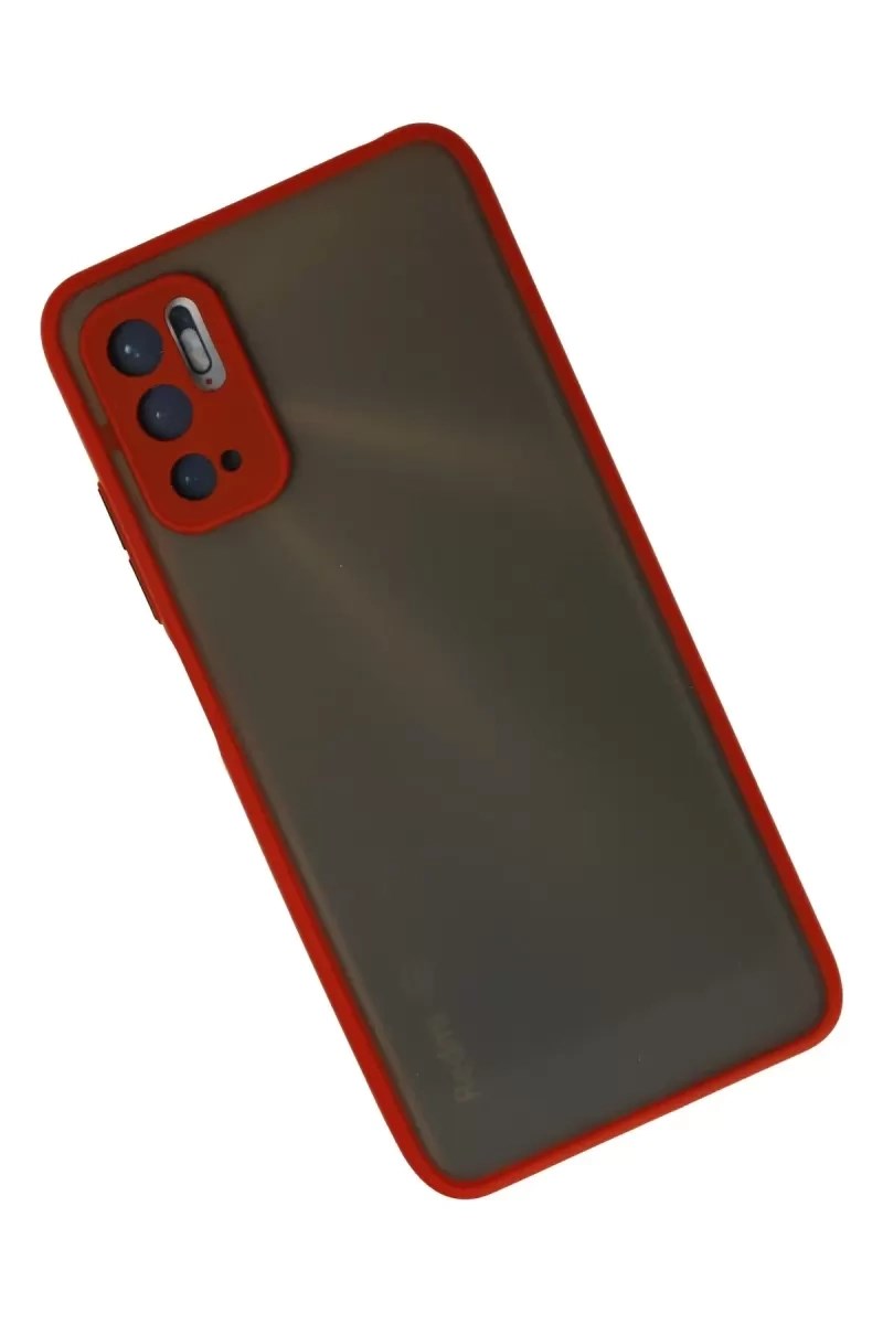 Mey İthalat® Redmi Note 10 5G Kılıf Montreal Silikon Kapak - Kırmızı